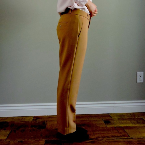 Banana Republic Avery Mid-rise Straight Ankle Length Pant in Camel, Size 0, New - Picture 4 of 9